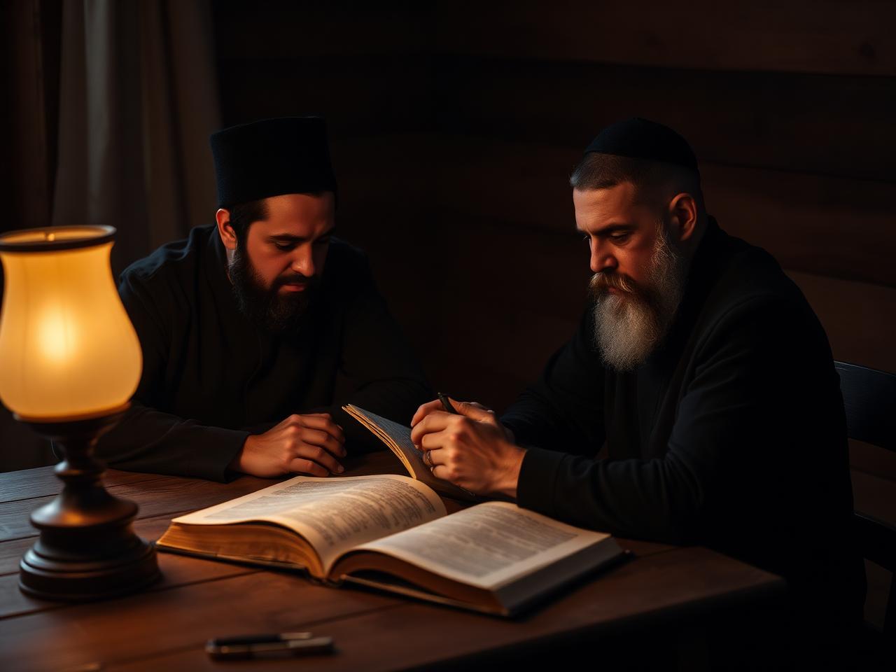 Torah study with mentor